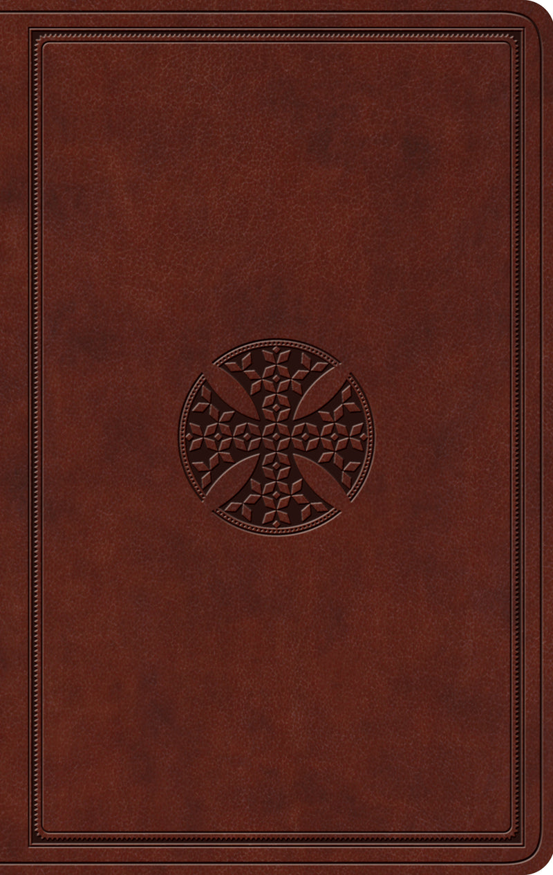 ESV Value Thinline Bible, TruTone, Brown,Mosaic Cross Design - Re-vived