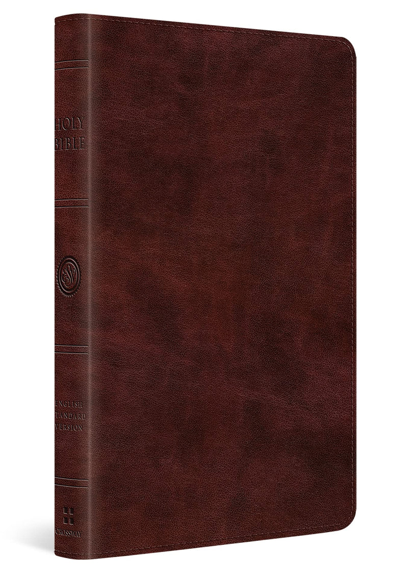 ESV Large Print Thinline Bible, TruTone, Mahogany