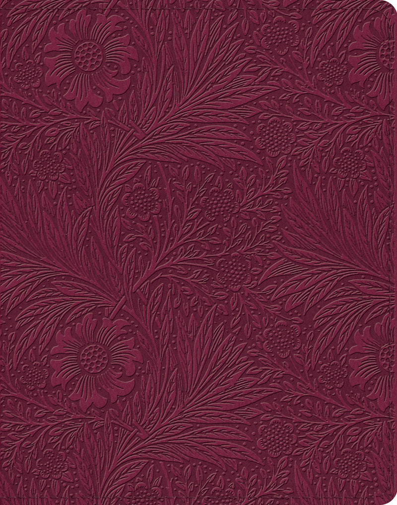 ESV Single Column Journaling Bible (TruTone, Raspberry, Floral)