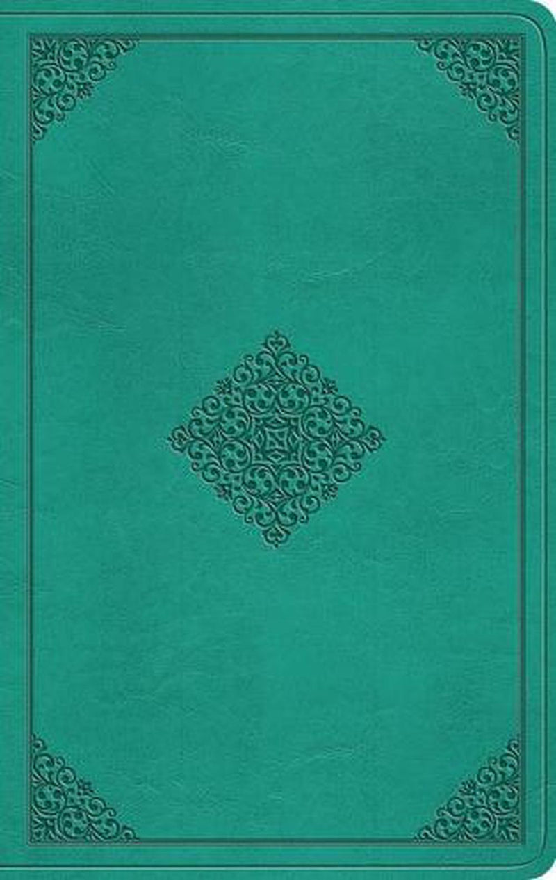 ESV Value Thinline Bible, Teal, Ornament Design