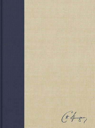 KJV Spurgeon Study Bible, Navy/Tan Cloth-over-Board - Re-vived