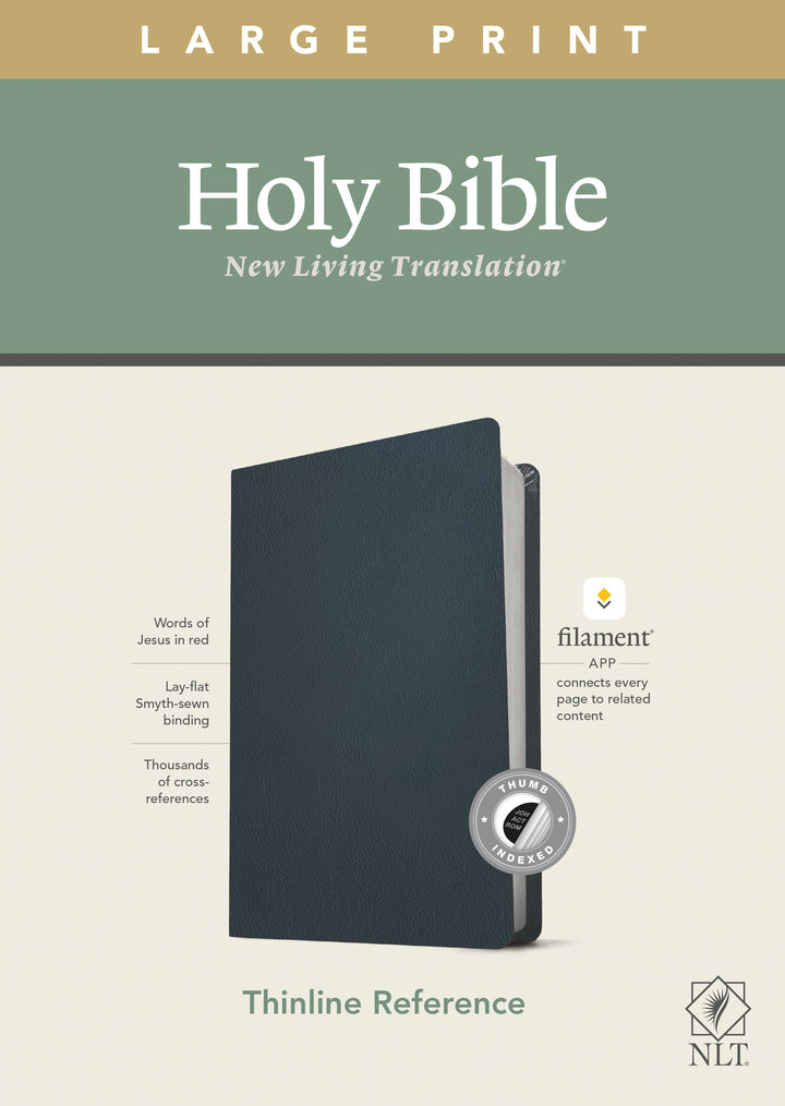 NLT Large Print Thinline Reference Bible, Filament Edition - Re-vived