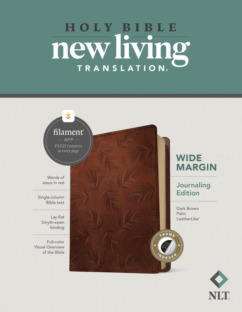 NLT Wide Margin Bible, Filament Enabled Edition, Brown