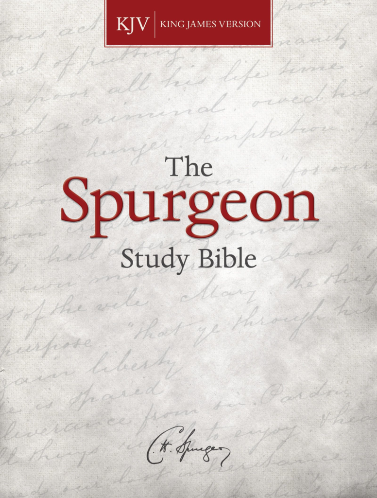 KJV Spurgeon Study Bible, Black Genuine Leather - Re-vived