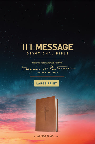 The Message Devotional Bible Large Print Brown - Re-vived