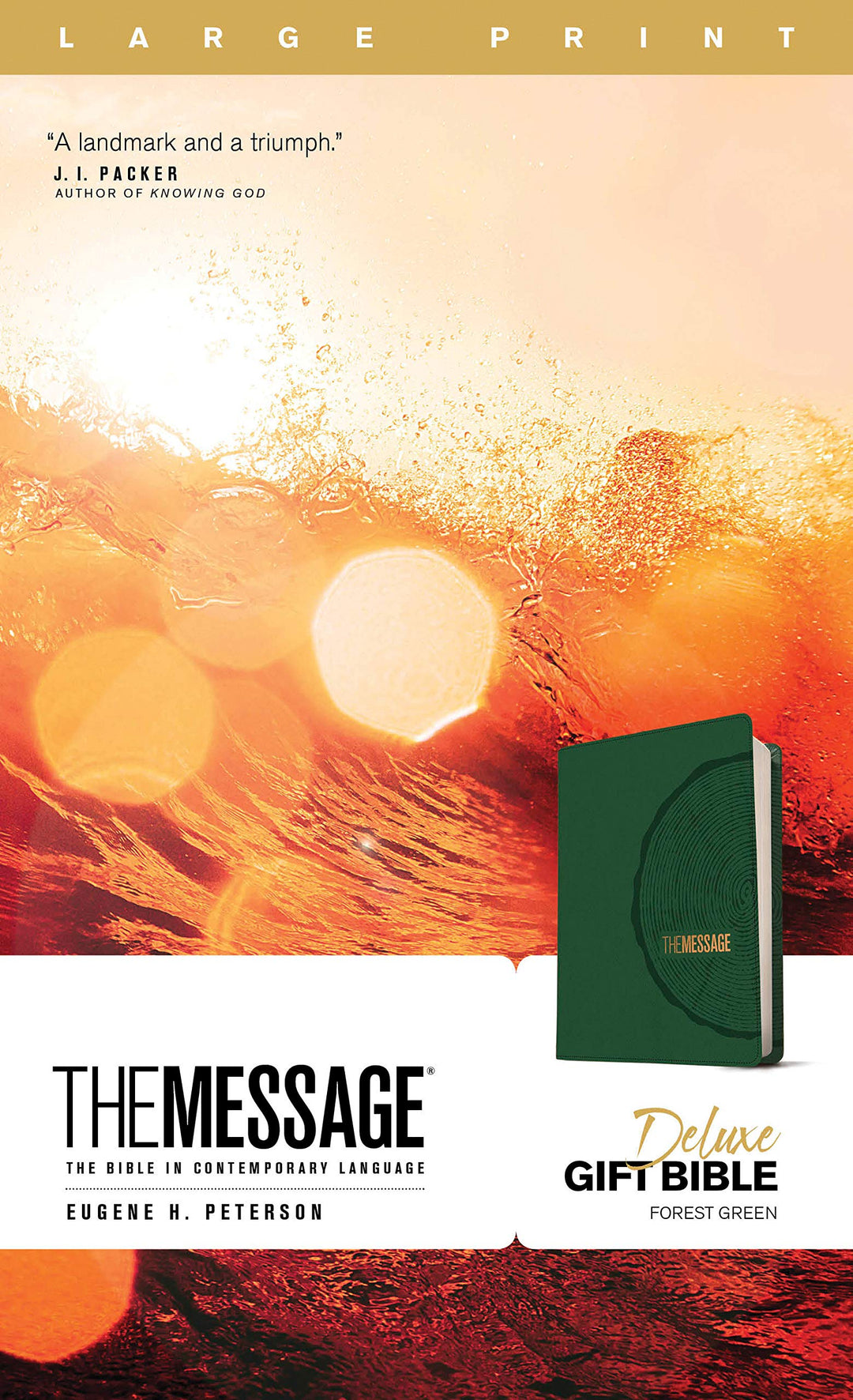 Message Deluxe Gift Bible, Large Print, Green