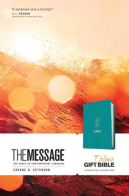 Message Deluxe Gift Bible, Hosanna Teal