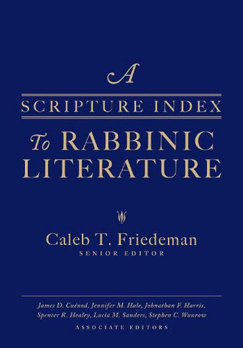 A Scripture Index to Rabbinic Literature