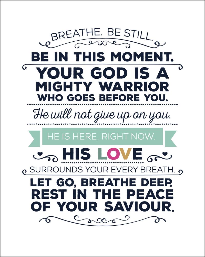 Breathe Be Still - Mini Card - Re-vived