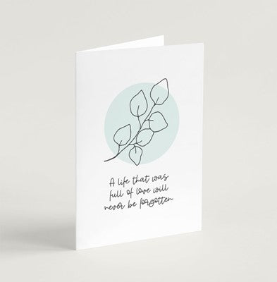 Never Forgotten (Flora) - Sympathy Card