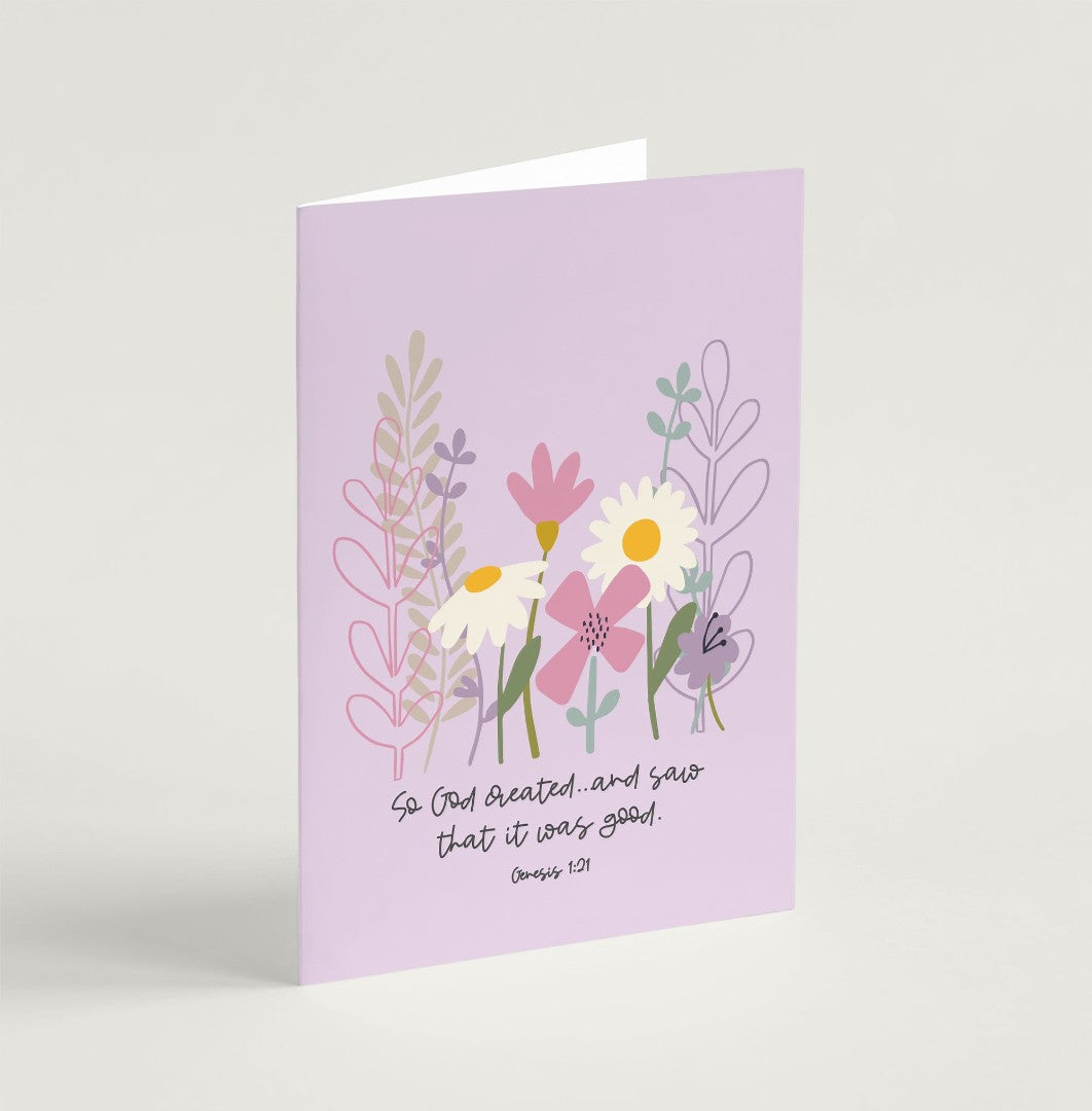 God Created (Wild Meadow) - Greeting Card