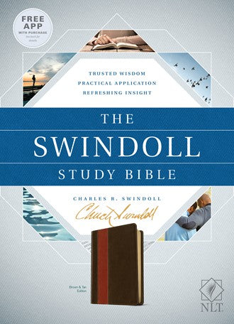 The NLT Swindoll Study Bible Brown/Tan