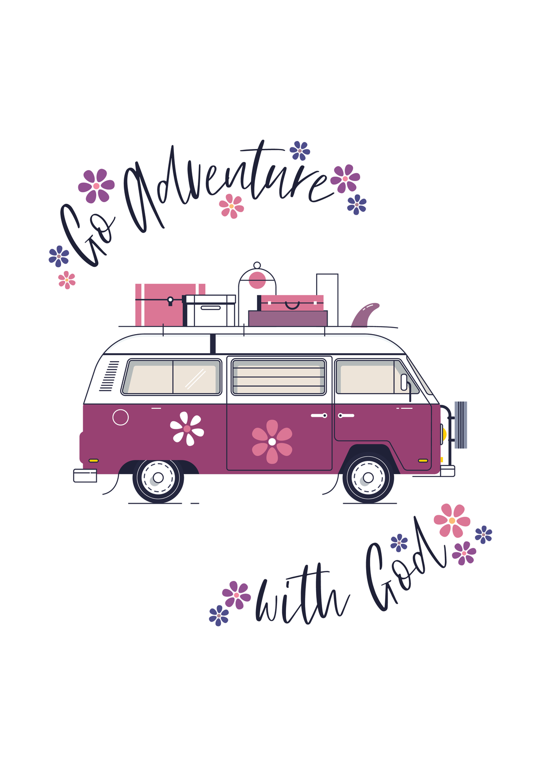 Go Adventure (Flowers)  - Mini Card - Re-vived