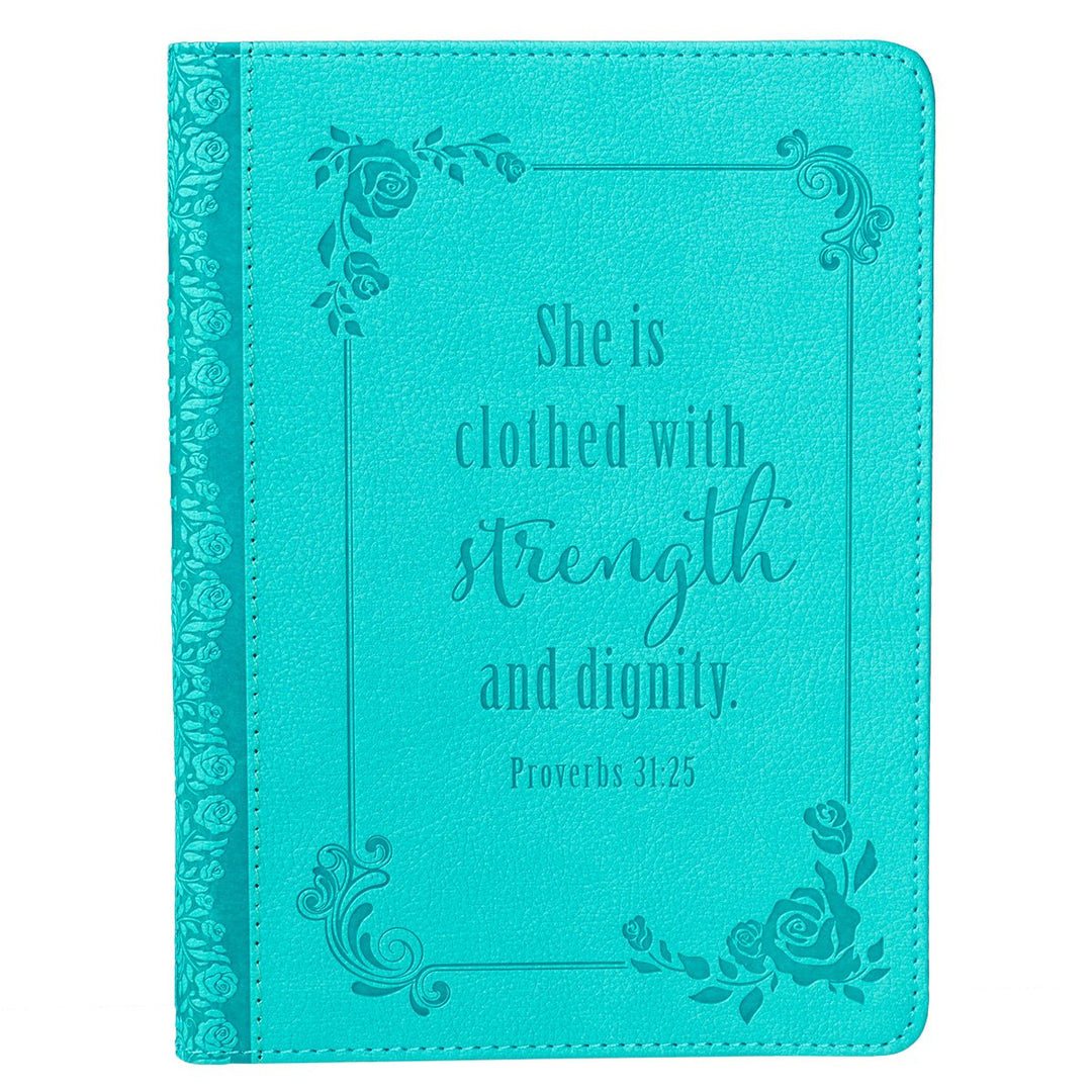 Proverbs 31:25 Aqua Mini Journal - Re-vived