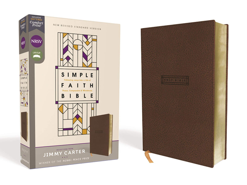 NRSV Simple Faith Bible, Brown, Comfort Print - Re-vived