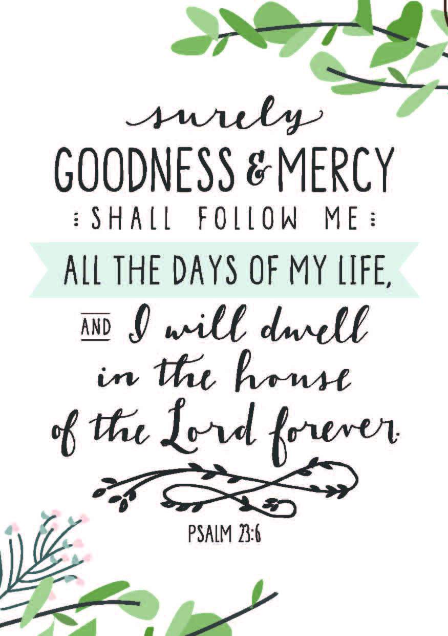 Surely Goodness and Mercy Mini Card | Re-vived