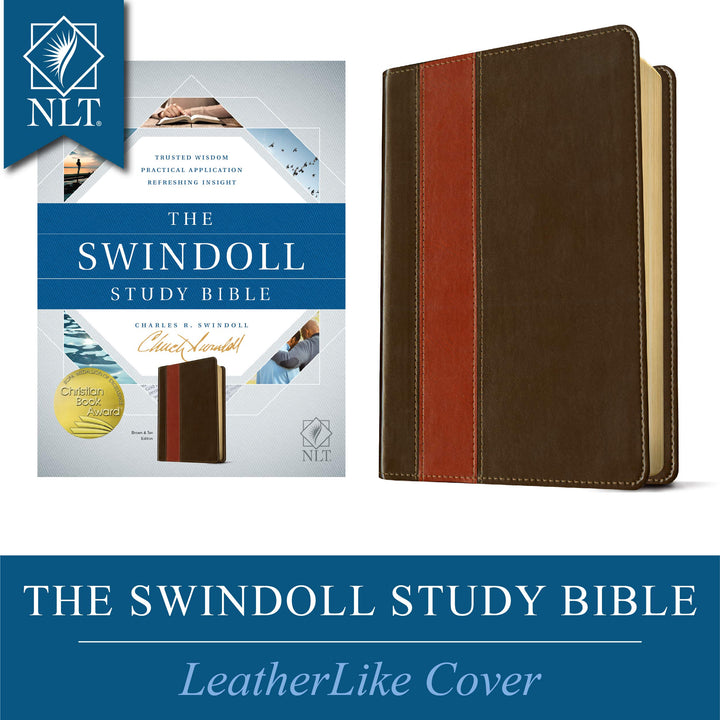 The NLT Swindoll Study Bible Brown/Tan